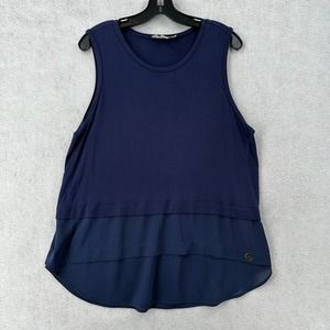 Sleeveless Navy Blue Blouse